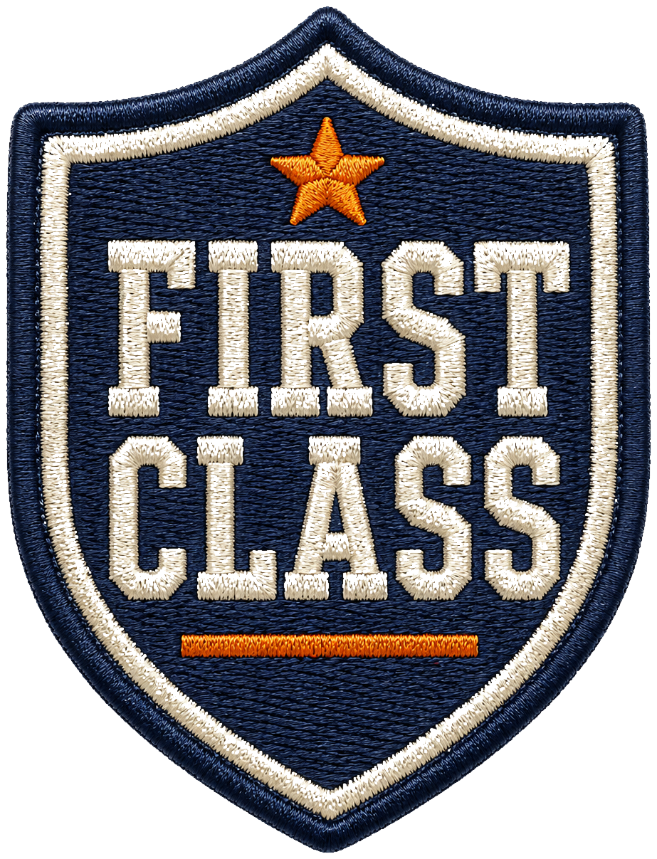 First Class embroidered patch